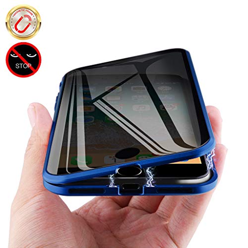 MIMEI Privacy Magnetic Case for iPhone 7P 8Plus 5.5" Clear Double Sided Tempered