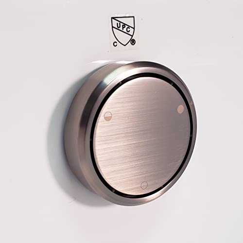 Westbrass D493CHM-2-07 Universal Patented Deep Soak Round Replacement 2-Hole Bathtub Overflow Cover for Full and Over-Filled Closure, Satin Nickel (2-Pack) by Westbrass - Used condition - Image 6