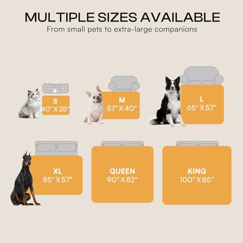 Image of Luciphia Waterproof Pet Blanket, Liquid Pee Proof Dog Blanket for Sofa Bed Couch, Reversible Sherpa Fleece Furniture Protector Cover for Small Medium Large Dogs Cats, Black Queen Size(90 inch x 82 inch)