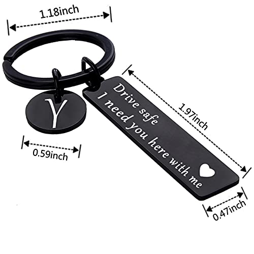 Image of drive safe keychain for him key rings for her men boyfriend