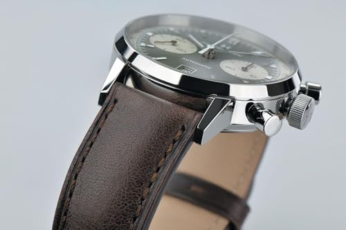 Hamilton American Classic Automatic Men's Watch, 40mm Stainless Steel Case, Swiss Made, Green Dial Analog Wrist Watch for Men, 100m Waterproof, Sapphire Crystal, Cow Leather Strap by Hamilton - Used condition - US$1336.63