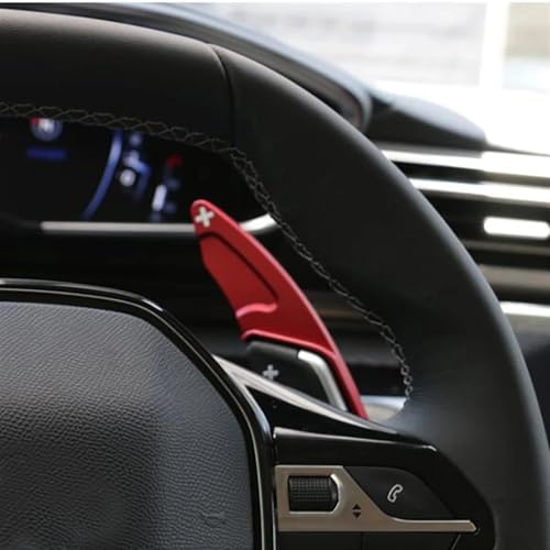 Extensión de levas Peugeot 3008 y 5008 GT de color rojo para volante 4