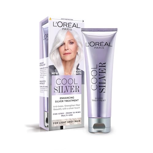 LOréal Paris Hair Dye Permanent Hair Color Cool Silver Pure White Excellence Universal Nudes No Ammonia Home Hair Colour with Hyaluronic Acid & Micro-Keratin Up to 100% Grey Coverage