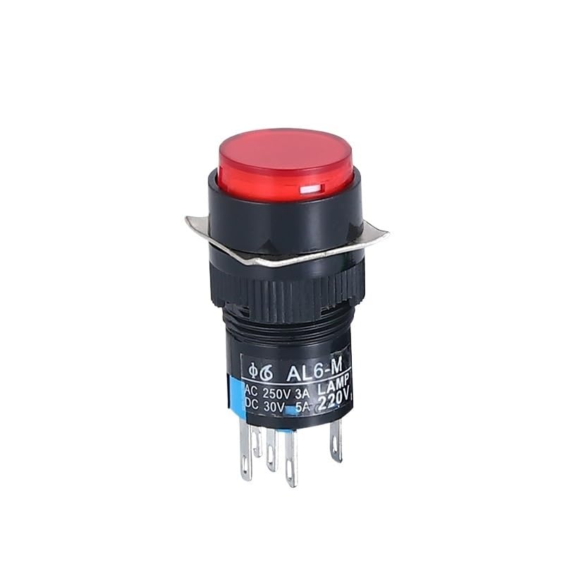 Interrupteur 16mm LA16 à réinitialisation automatique 24V LED