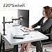 Bracwiser Monitor Mount Single Fully Adjustable Arm Fits One Screen 13-32 inch 22lbs for Monitor Computer Screen 13 15 17 19 20 22 23 24 26 27 30 32 inch VESA 75 100 (MD7421)