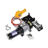 Auto elektrische winde 12v24v auto geländewagen selbst-rettungs traktion hebezeug(4000lbs,12v,Wired handle)