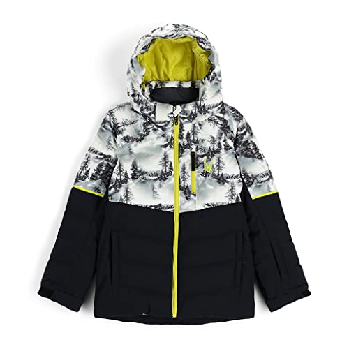 Spyder Boy’s Impulse Synthetic Down Jacket (Big Kids) Tree Line Print 12 Big Kid