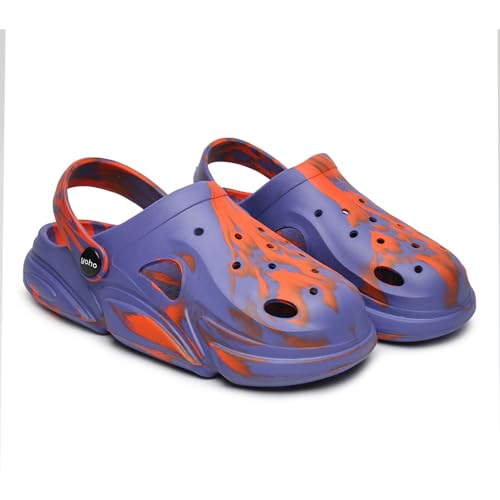 Image of YOHO Splash Multi Color Clogs for Kids, Boys & Girls | Waterproof Monsoon Footwear & Rainy Sandals | Adjustable Strap