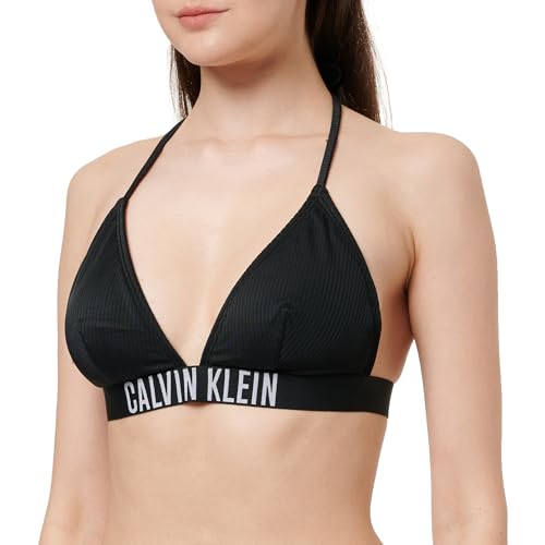 Calvin Klein Damen Bikini Oberteil Triangel Herausnehmbare Polster, Schwarz (Black), M