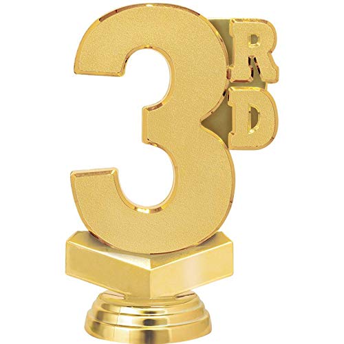 Crown Awards 3Rd Place Trophies With Custom Engraving, 7.25" Personalized Third Place Award Trophy On Deluxe Round Base 1 Pack #TOP26