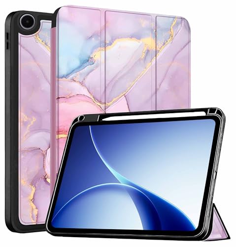 Image of ProElite Cover for Oppo Pad 5 12.1 inch Case, Soft Flexible Flip Case Cover for Oppo Pad 5 12.1 inch Case with Pen Holder [Auto Sleep Wake Feature] [Recoil Series] - Marble Pink