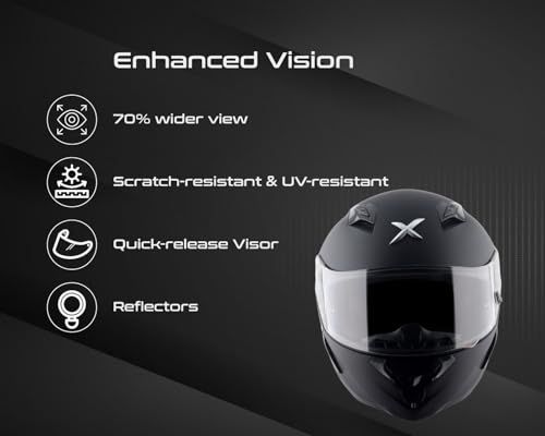 Axor Hunter Full Face Helmet - Matte Black Dull Black - Image 5