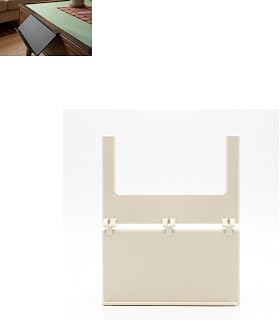 Mahjong Card Holder, Under-Mat Slide-in Stand, Foldable Angled Viewing Rack, Space-Saving 3D-Printed Table Accessory for American Mahjong (Gray)