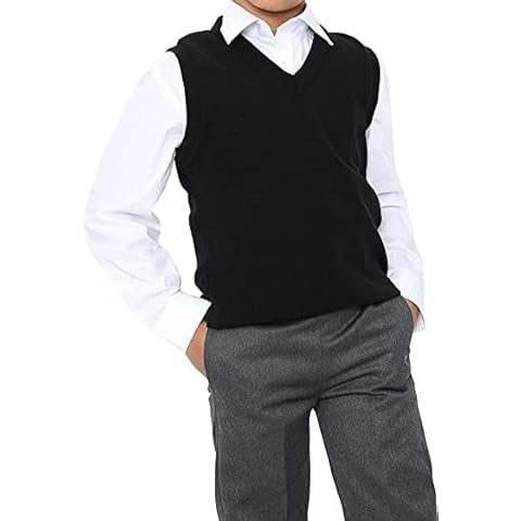 Boys V Neck Sweater Vest for School Cover