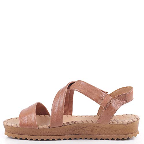 Sandália Anabela Bottero 322503 Couro Amêndoa