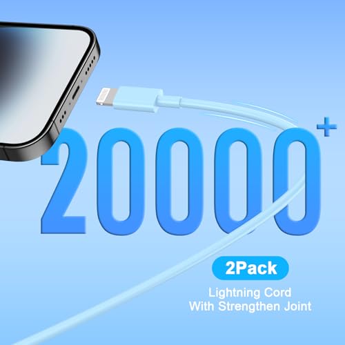 Image of [Apple MFi Certified] iPhone Charger Fast Charging 6FT Compatible for iPhone 14 /13 /12 /11 Pro Max /Xs Max /XR /X 2Pack 20W Type C Fast Charger Block with 6FT USB C to Lightning Data Sync Charging Cable