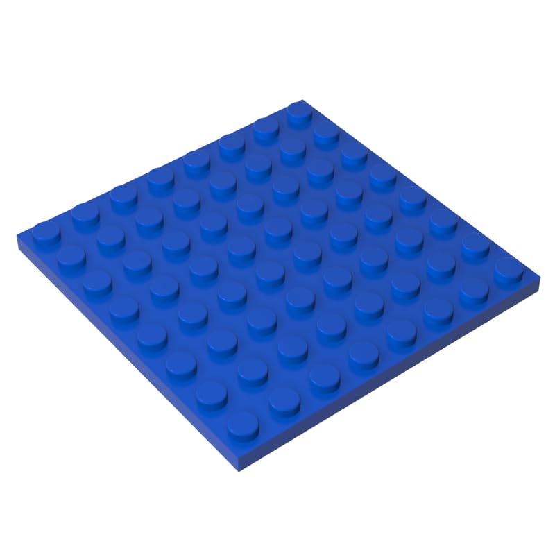 41539 Foundation Plate Plate 8x8 10 Pieces GDS-528 Compatible with Lego Building Blocks Color:Blue โ image 1