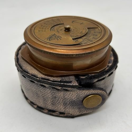 Brújula de Latón Antiguo Náutica Tamaño Bolsillo Vintage