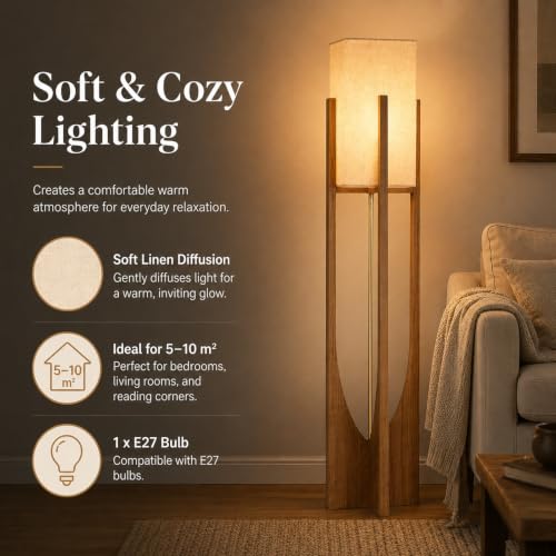 Image of Farmhouse Style Floor Lamp,57 Inch,for Living Room