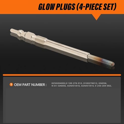 Bougies de préchauffage Diesel pour Volvo S40 II 1.6D 2005-2012