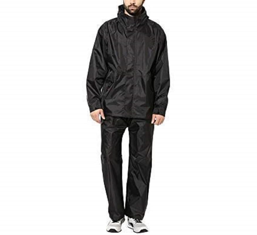 Women's Windproof Waterproof Black Raincoat/Rainsuit (Top + Pyjama)-image-17