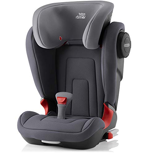 BRITAX RÖMER Silla Coche KIDFIX2 S con Protecciones Laterales Niño de 15 a 36 kg Grupo 2/3 de 3.5 a 12 Años, Storm Grey, 67-85 x 54 x 39 cm