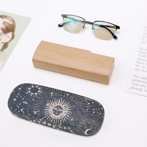 Image of PERFECTSIGHT Hard Shell Eyeglasses Case, PU Leather Protective Glasses Case, Cute Eyeglass Case for Women Men Girls