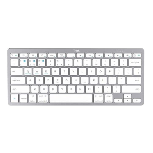 Trust Clavier sans Fil 24651 QWERTY US Argent Monochrome