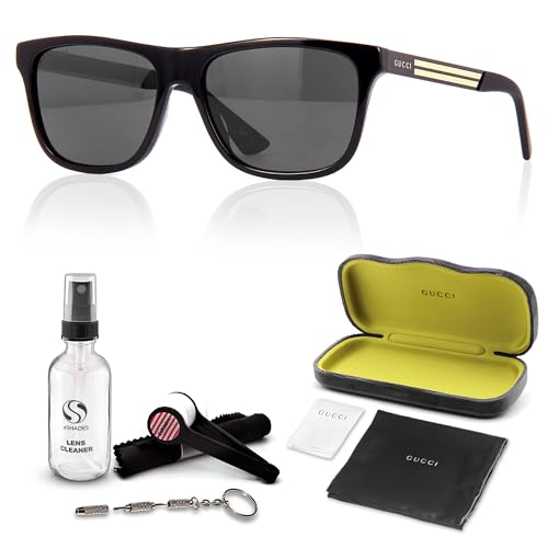 Gucci GG0687S Designer Sunglasses: Elegant Rectangular Frame Eyewear with Premium eSHADES Kit - Epitome of Luxury and Style