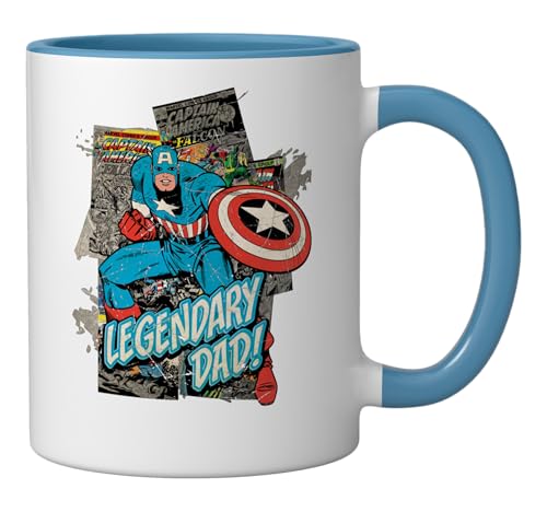 Taza Cerámica Marvel Captain America 11 oz Azul/Blanco miniatura 2