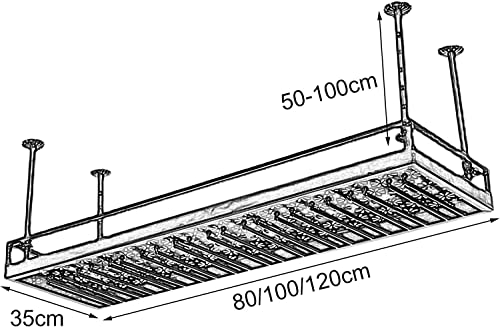 Casier à vin au plafond en fer de 80cm avec hauteur réglable - 3