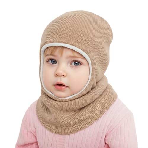 DRESHOW Kinder Wintermütze Warme Schal Schlupfmütze...