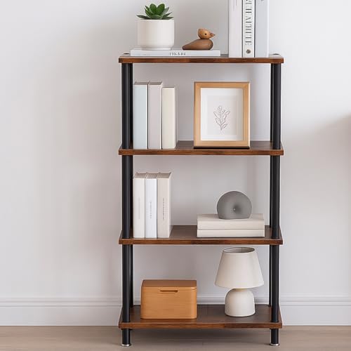 La mejor comparación de Librero Chico - solo los mejores. 44 ECHIGOYA Librero, Repisas para Sala, Estante Organizador para Libros, Muebles para Oficina, Recámara y Cocina, Librero Alto 4 Niveles, Estantería Minimalista, Estilo Industrial,...