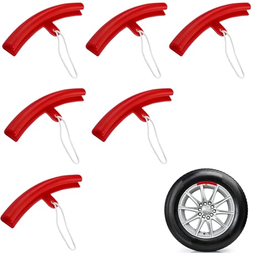 HIAHXC 6 Stück Felgenschutz Reifenmontage,Felgenschoner Felgenkantenschutz,Felgen Schutz Reifen Montageschutz,Montierhebel Reifen Wechseln Werkzeug für Motorrad, Fahrrad, Auto