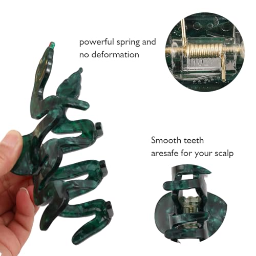 Personalised Acetate Big Green Snake Hair Claw Clip for Women Girls Gift 1 Piece