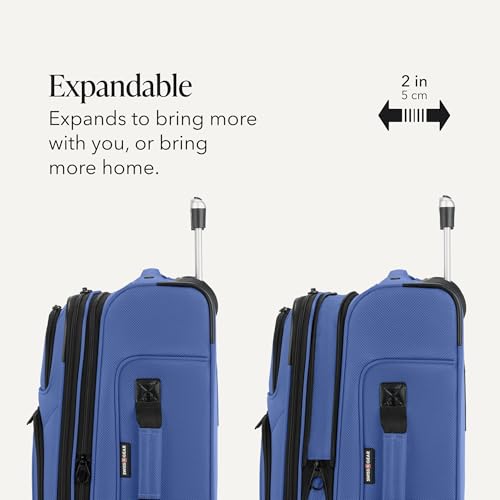 Image of SWISSGEAR Sion Carry-On /Large Softside Expandable Spinner Luggage Set, Lightweight, Regatta, 2-Piece Set (21 /29-Inch)