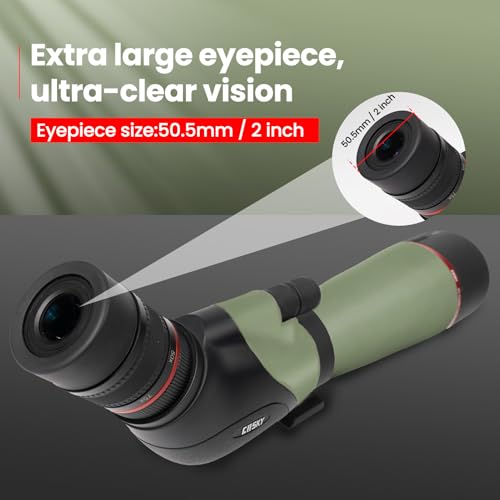 Image of Gosky Spotting Scope 20-60x80 Dual Focusing with Tripod | Spotter Scope for Target Shooting, Bird Watching and Wildlife Viewing with BAK4 Prism, Waterproof, Phone Adapter Carrying Bag