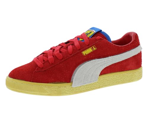 PUMA Mens Scuderia Ferrari Suede X Jv Lace Up Sneakers Shoes Casual - Red