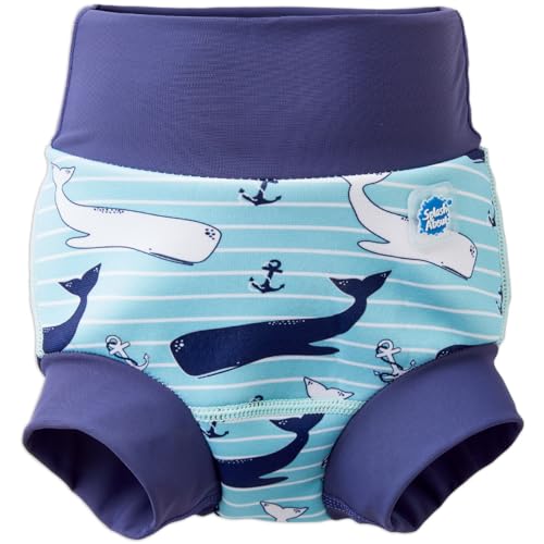 Splash About Unisex-Baby Neue Und Verbesserte Happy Nappy Windel Schwimmen, Vintage Moby, 6-12 Monate