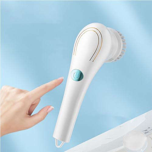 Image of Handheld Electric Cleaning Brush,Handheld Electric Dishwashing Brush,Handheld Electric Scrubber,Handheld Electric Rotary Scrubber for Dish Sofa Carpet Kitchen Bathroom