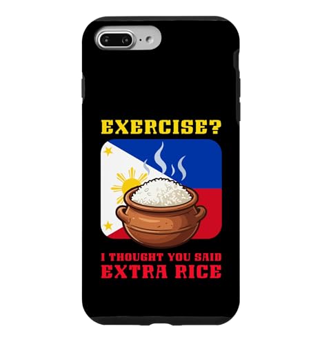 �G�N�T�T�C�Y I Thought You Said Extra Rice Funny Filipino �X�}�z�P�[�X iPhone 7 Plus/8 Plus �p