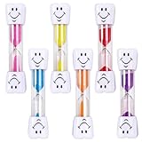 6 Pezzi Clessidra Timer, Clessidra Bambini, Bambini di Plastica Infrangibile 3 Minuti, per Fetto come Timer Visivo Bambini, Educativo o come Clessidra Bomboniera