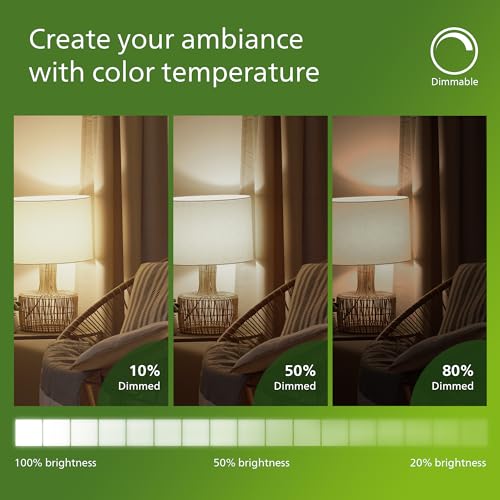 PHILIPS LED 60W A19 8-Pack Ultra Efficient Soft White (2700K) 850 Lumen (5W = 60W) Clear Flicker-Free Light Bulbs - image 5
