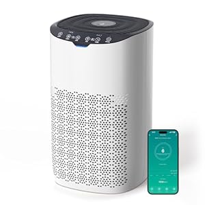 AROEVE Purificatore d’Aria per Casa fino a 120m² – CADR 300 m³/h, Modalità Auto, Indicatore Qualità Aria – Rimuove Polline, Polvere e Peli Animali