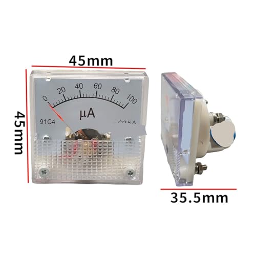 Ampèremètre 91C4 format compact 45 x 45 mm calibre 20MA DC