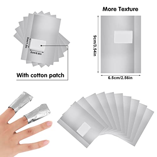 Foto von 200 Stück Nagellack Remover Wraps, Nail Polish Pads Aluminiumfolie