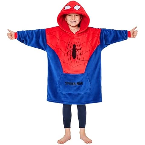 Marvel Spiderman Fleece Hoodie Blanket for Kids Cover