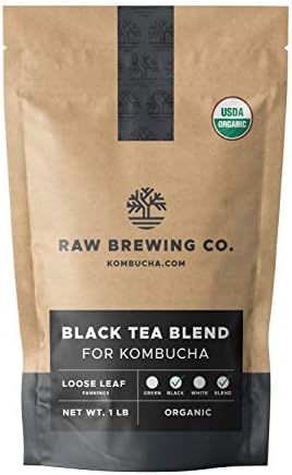 Kombucha.com Certified Organic Loose Leaf Tea - Kombucha Brewing Blends (Black Tea Blend, 1 Pound). Makes up to 50 gallons.
