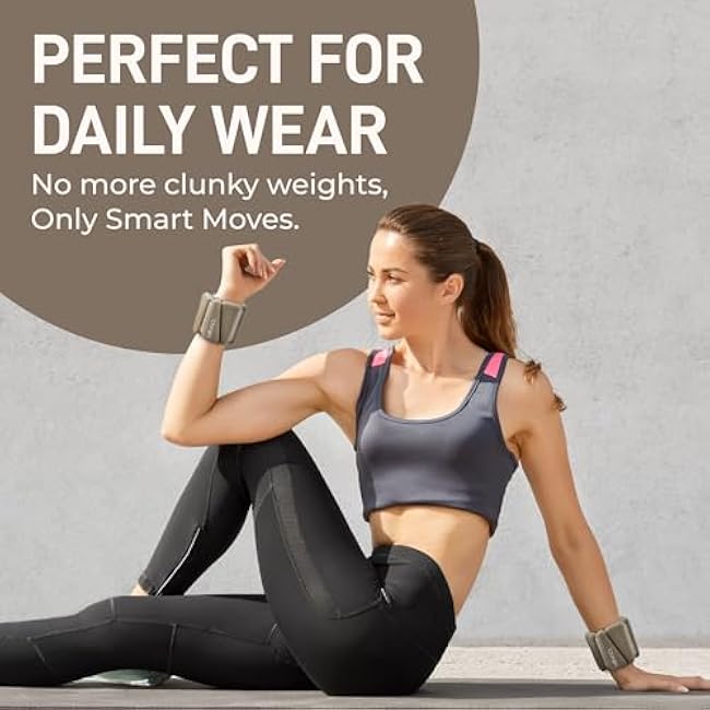 Wrist and Ankle Weights for Women and Men, Ankle Weights 1lb Each | 2 pack Wrist Weights for Women Adjustable Silicone Fitness Accessories | 2lb Weights Set, Home Workout