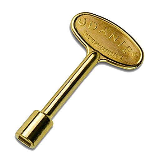 Dante Products Universal Gas Valve Key, 3-Inch, Polished Brass
